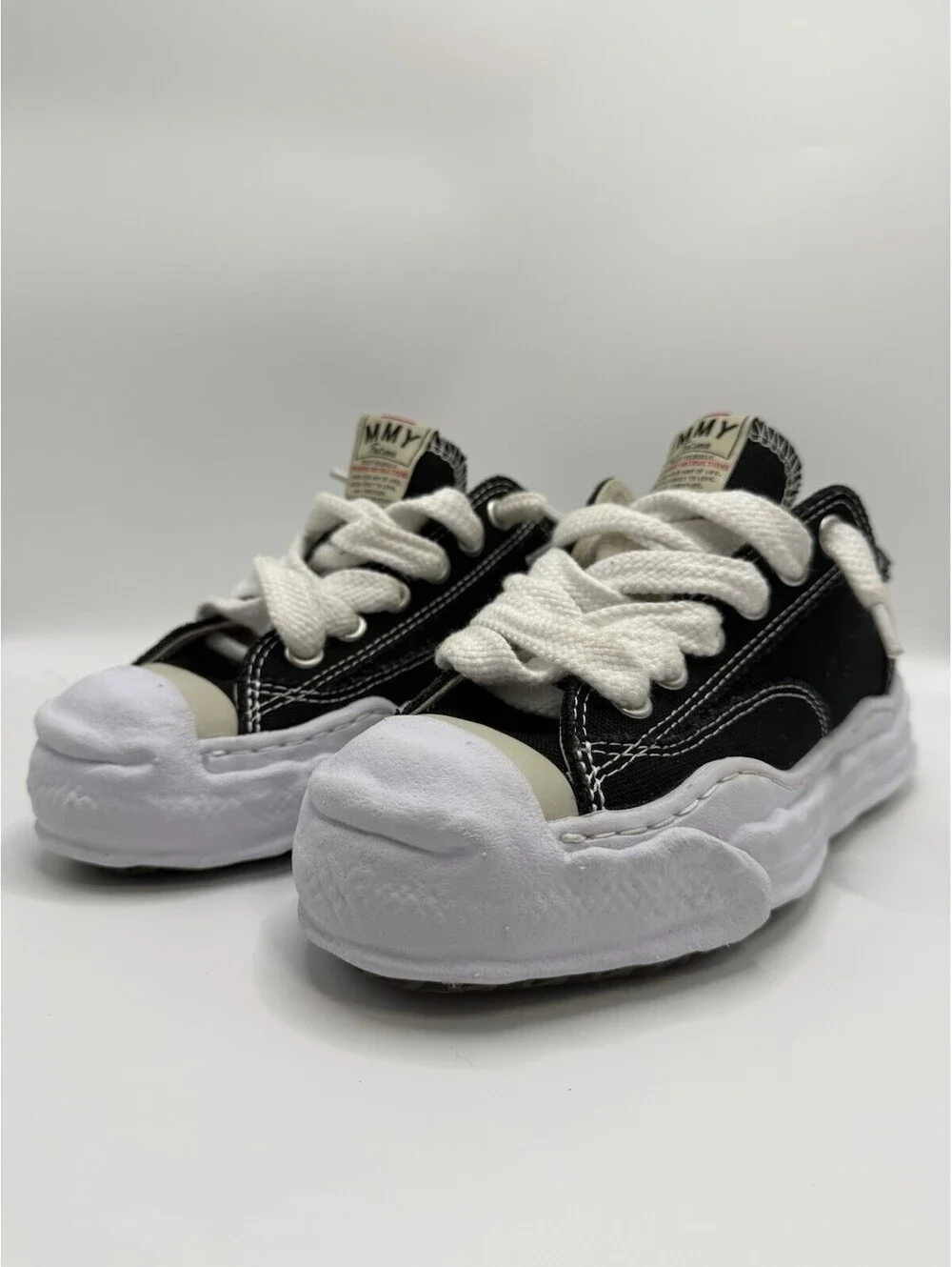 Maison Mihara Yasuhiro MMY Hank OG Sole Canvas Low Black Sz Euro 37 US Women 6